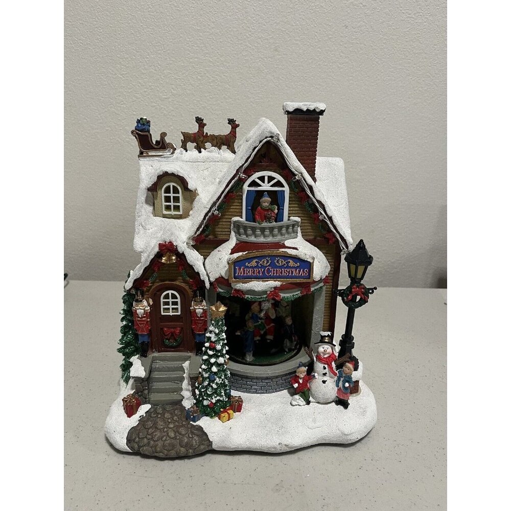 2020 Enchanted Forest  Musical Animated Santa House Christmas Lighted
